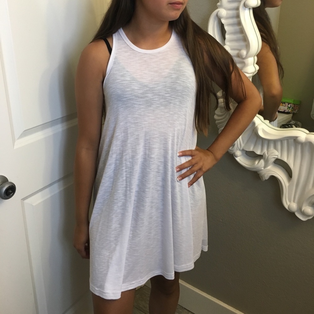 Free People BEACH white racerback cover up